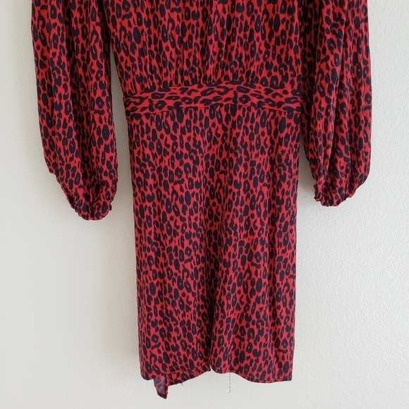 IRO Boina Rad & Black colors Leopard Wrap Dress size 8 or EUR 40 - Picture 12 of 15